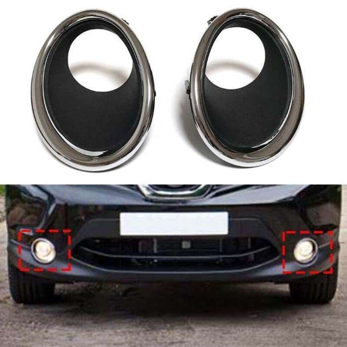 Fits For Qashqai 2014-2016 1 Pair Front Bumper Fog Lamp Covers