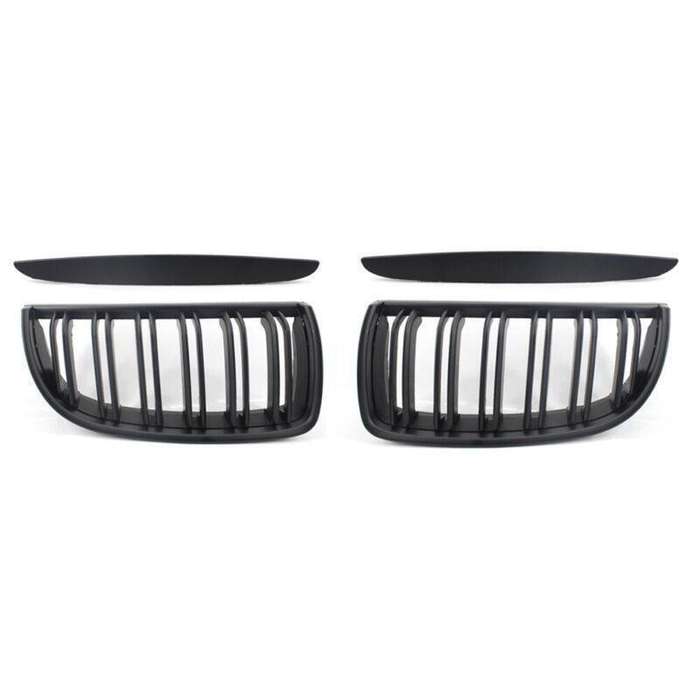 Car Grille Matte Black Twin Line fit for BMW E90 E91 05-08