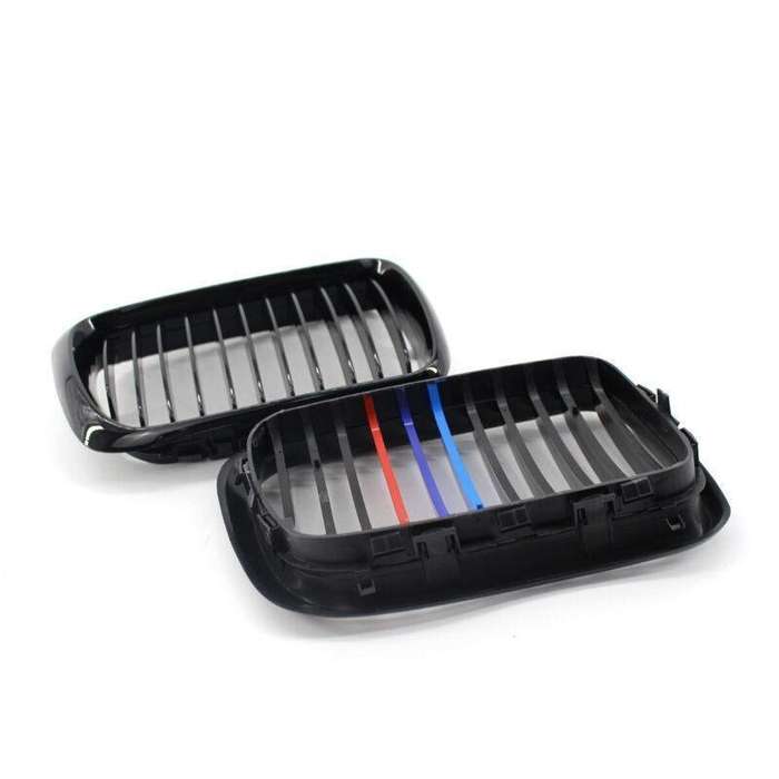 2Pcx Gloss Black M-Color Front Kidney Grille fit for BMW E36 3 Series M3 97-99