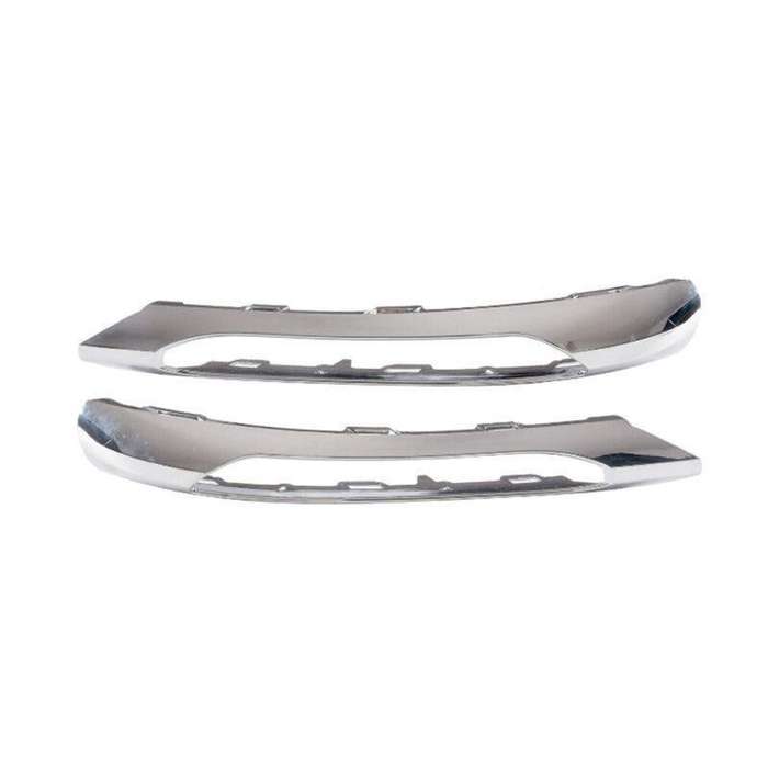 2x Front Bumper Fog Light Grille Strip Trim For Mercedes Benz W204 C-Class 12-14