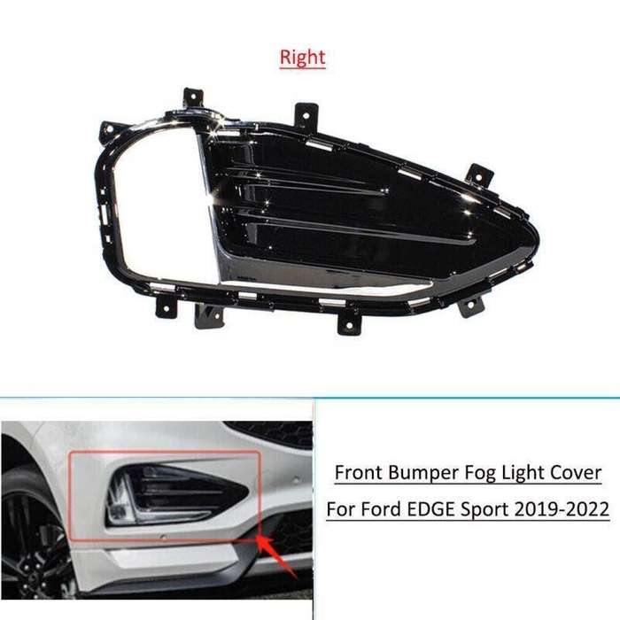 Right Side Front Bumper Fog Light Cover Bezel For Ford Edge Sport 2019-2022