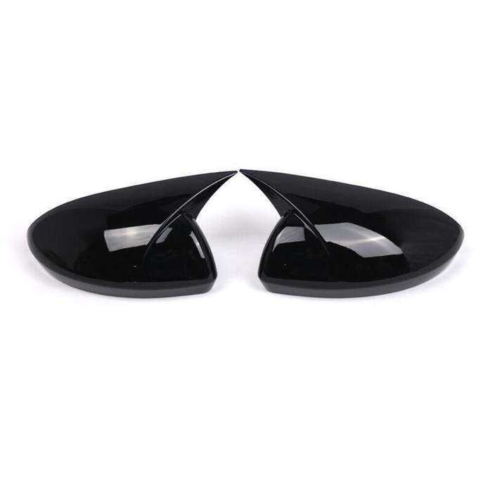 2x Rear View Wing Mirror Cover Caps For Renault Megane 4 MK4 2016-20 Gloss Black