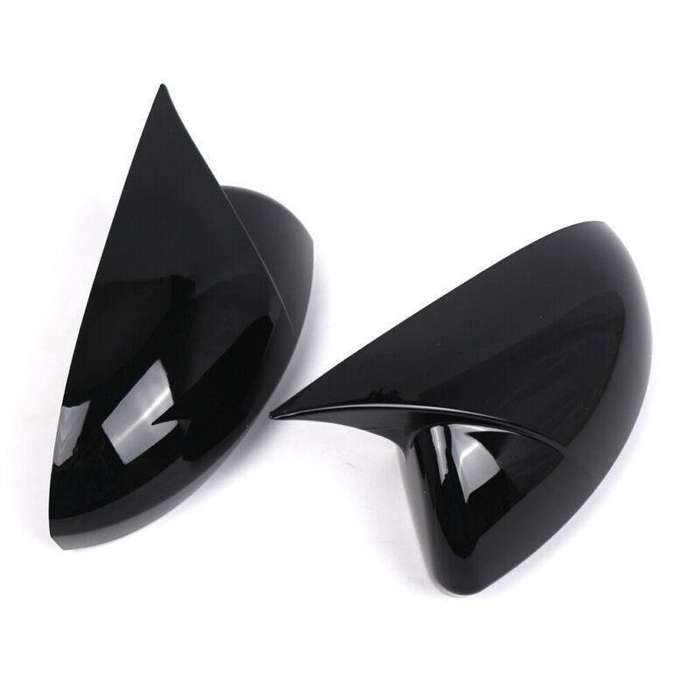 2x Rear View Wing Mirror Cover Caps For Renault Megane 4 MK4 2016-20 Gloss Black