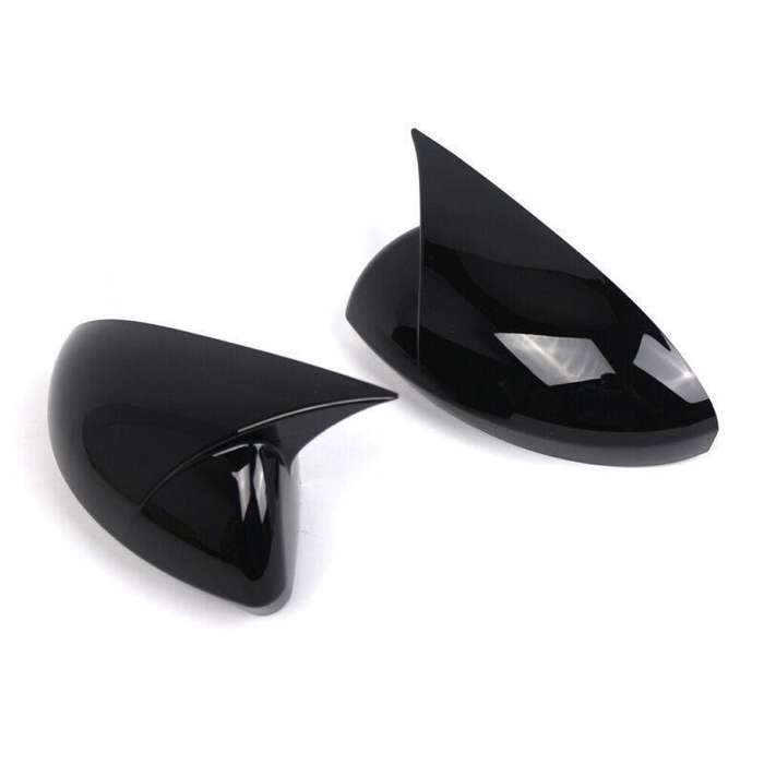 2x Rear View Wing Mirror Cover Caps For Renault Megane 4 MK4 2016-20 Gloss Black