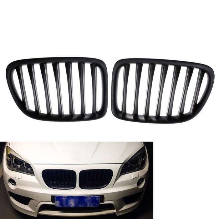M Matte Black Kidney Sport Hood Grill SUV 2012-2015 Fit For BMW E84 X1