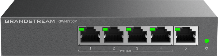 Grandstream Enterprise 5 Port Unmanaged Gbe Poe Switch - 60W