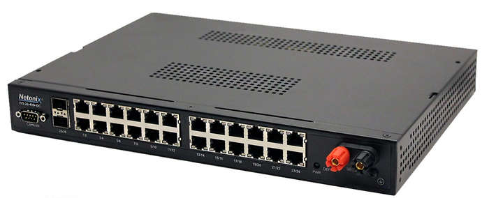 Netonix 24 Port Managed 400W Passive Dc Poe Switch + 2 Sfp Uplink Ports