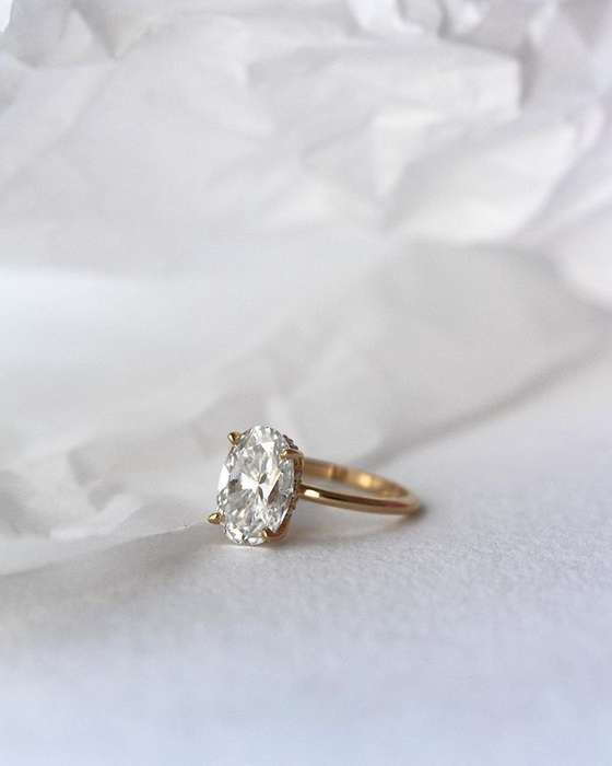 3ct Oval Engagement Ring Gold