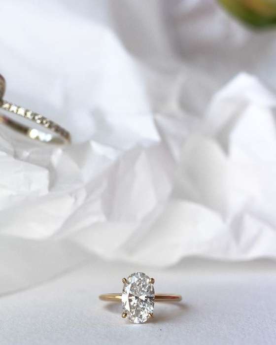 3ct Oval Engagement Ring Gold