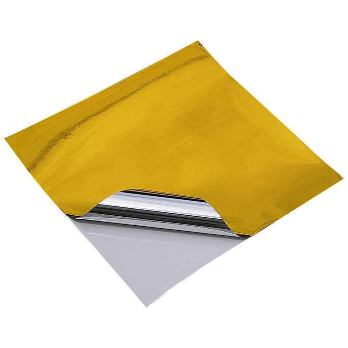Glossy Chrome Gold Adhesive Craft Sticker Vinyl