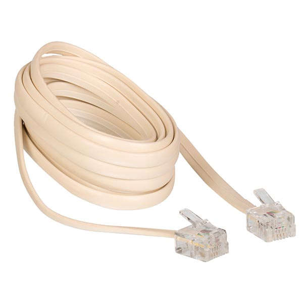 RJ11 Telephone cable (Tan) - 30m