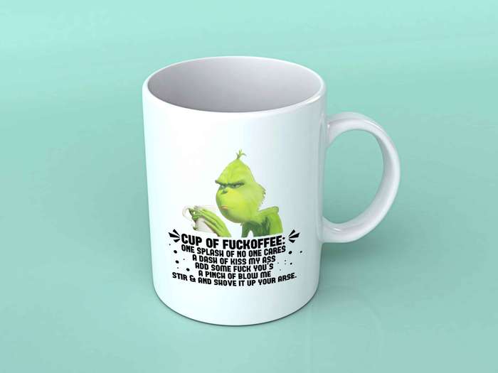 The Grinch fuckoffee coffee mug