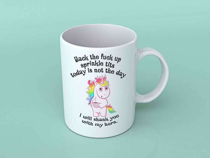 Back the fuck up sprinkle tits coffee mug 3