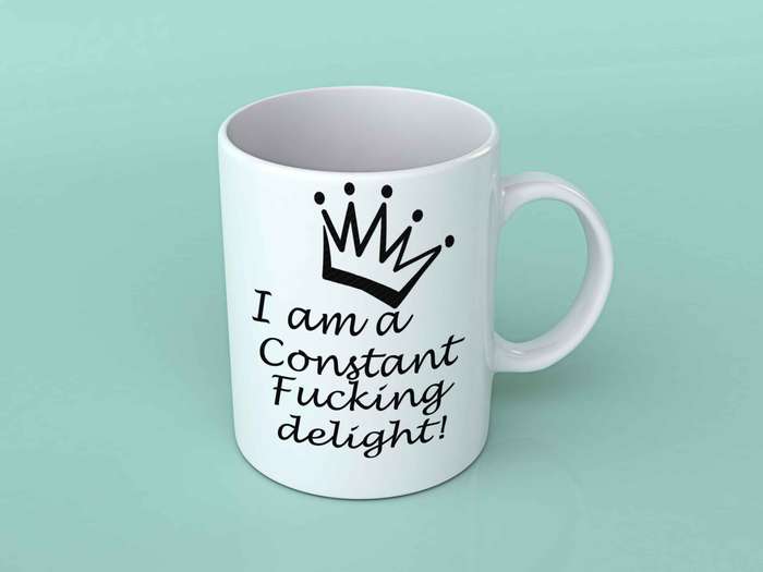 I am a constant fucking delight coffee mug