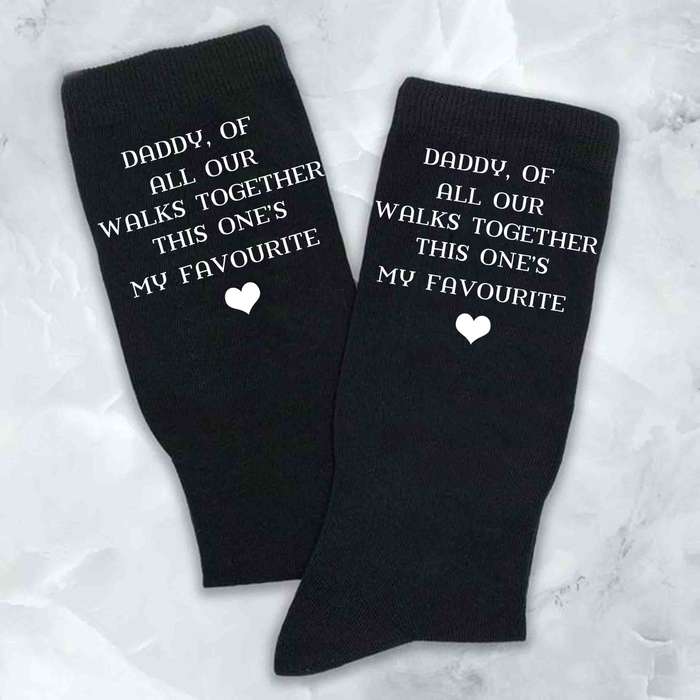 Custom printed wedding socks