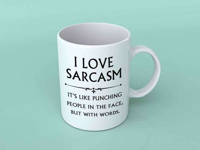 I love sarcasm coffee mug