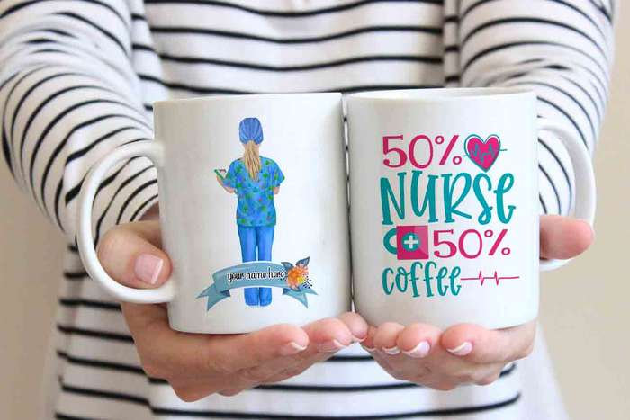 50% nurse 50% coffee mug