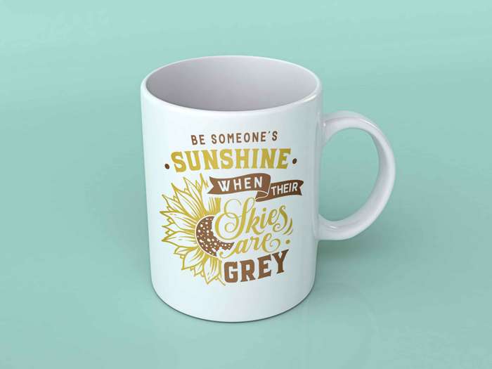 Be someone's sunshine sunflower coffee mug