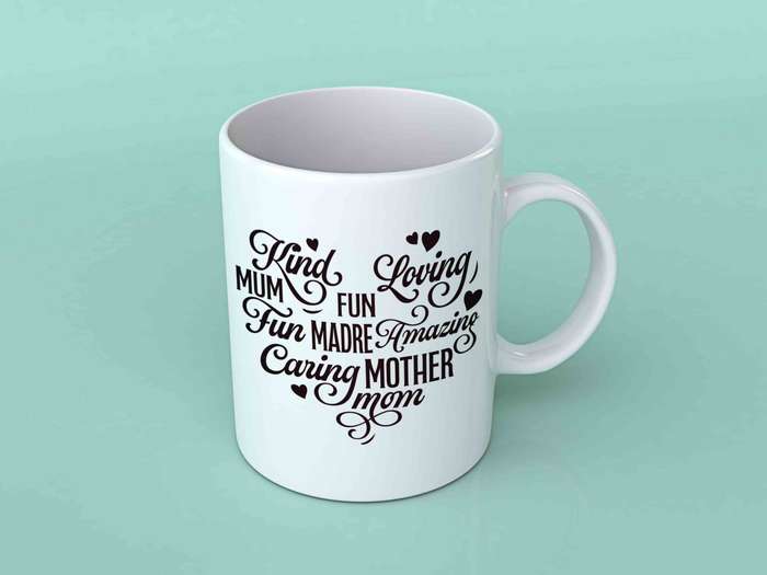 Mother heart shape coffee mug 1