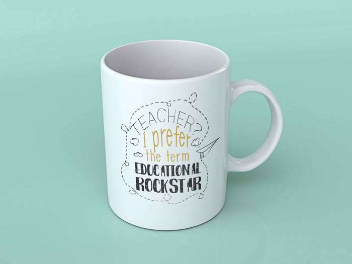 Teacher I prefer the term educational rockstar coffee mug