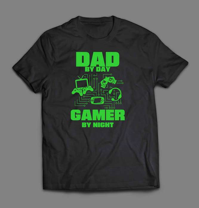 Dad by Day gamer by night T-shirt