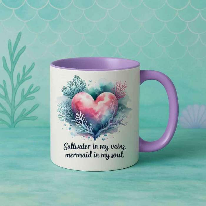 Mermaid Mug  Saltwater in My Veins
