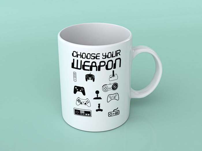 Choose your weapon coffee mug