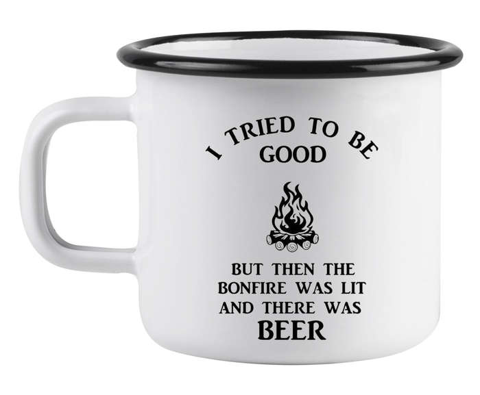 I tried to be good enamel mug