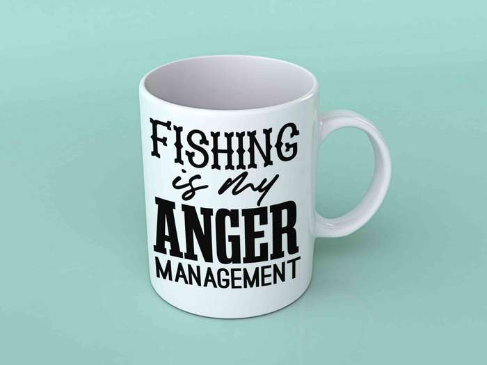 Fishing is my anger management coffee mug
