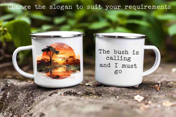 African sunset enamel mug 7