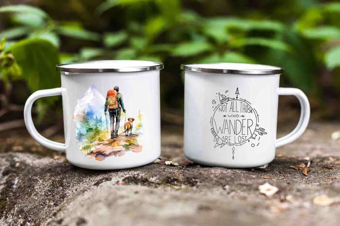 Hiking enamel mug 19