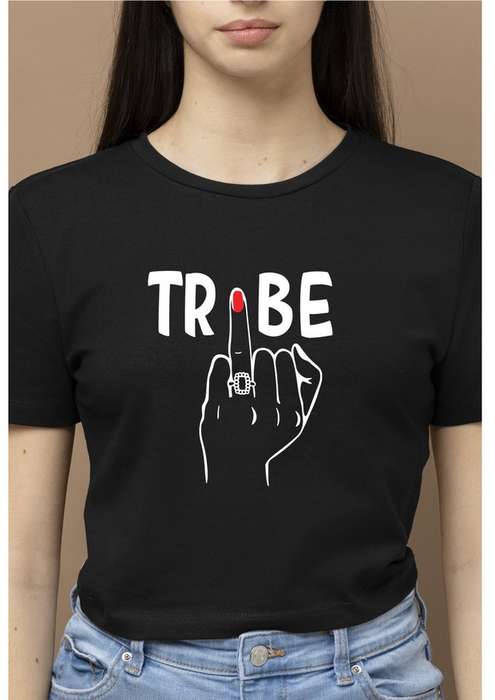 Tribe with middle finger t-shirt