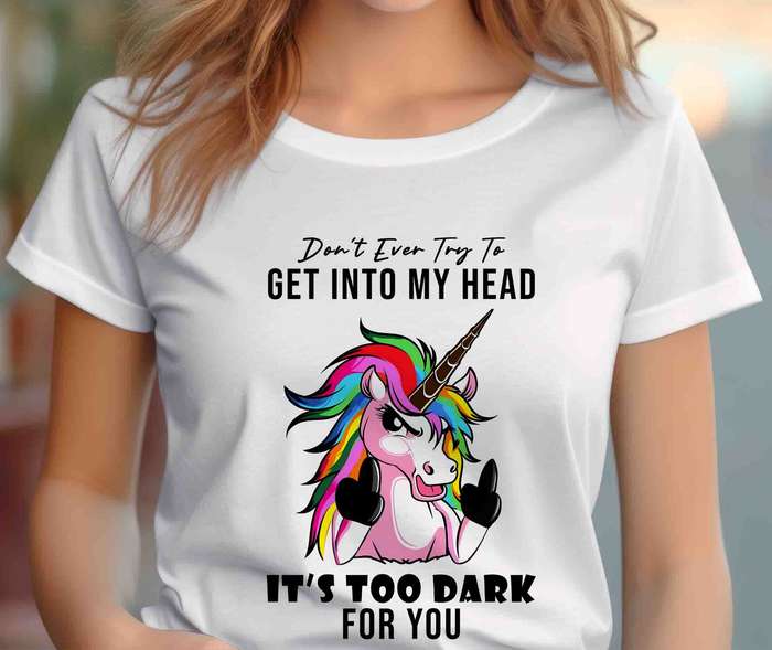 Don't try get into my head Unicorn T-shirt