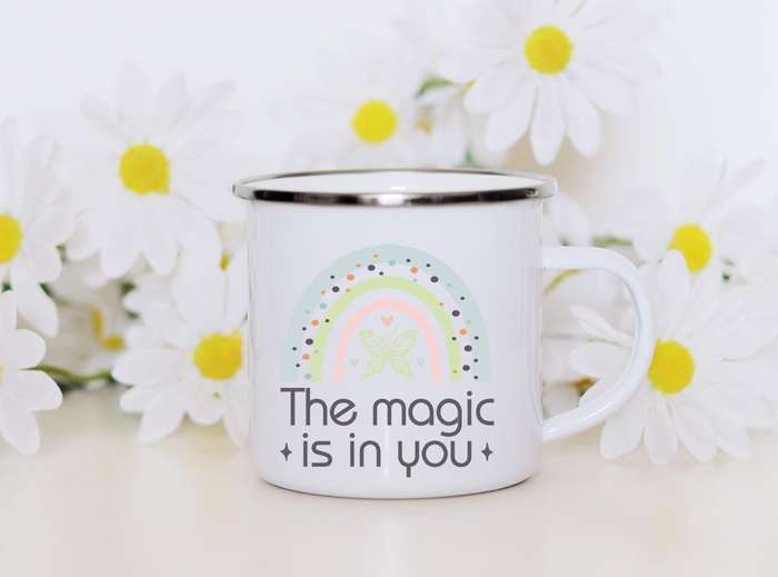 Rainbow the magic enamel mug