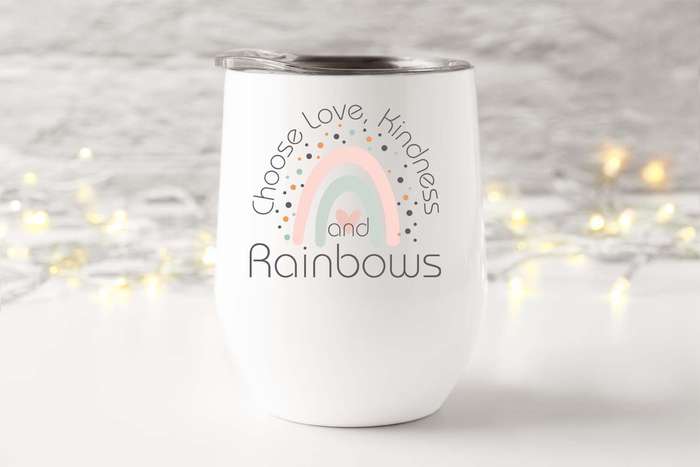 Wine tumbler Choose love kindness