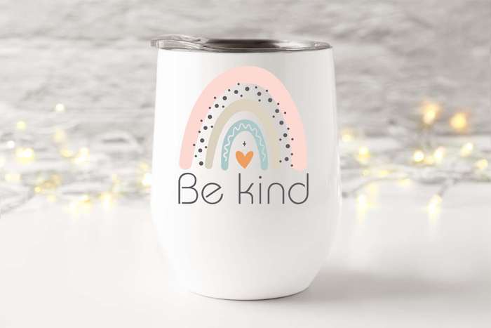 Wine tumbler be kind