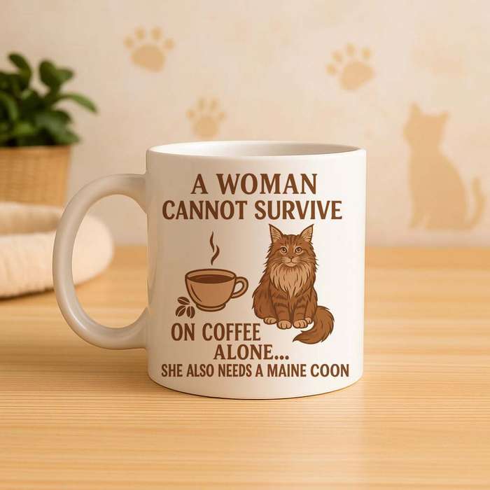 Maine Coon 1 cat Coffee Mug  Coffee Alone Isn't Enough (Copy)
