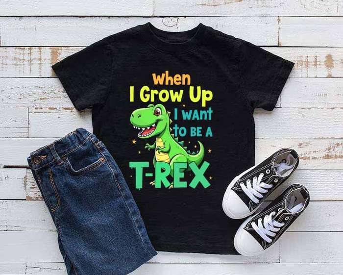 When I Grow Up T-Rex Kids T-shirt