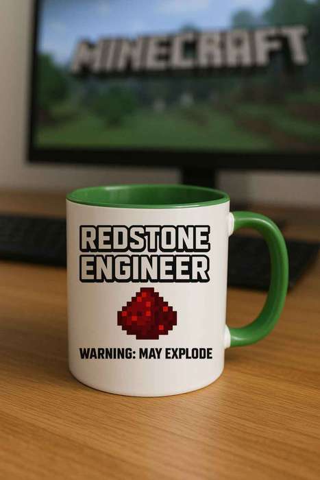 Minecraft mug -Pixel Redstone Engineer