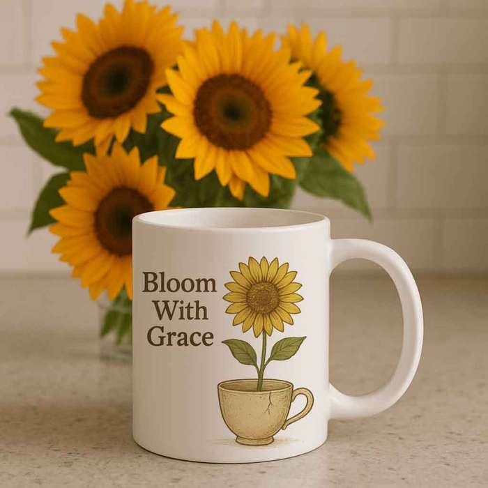 Sunflower Mug Bloom With Grace