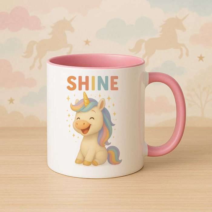 Unicorn inspirational mug-Shine