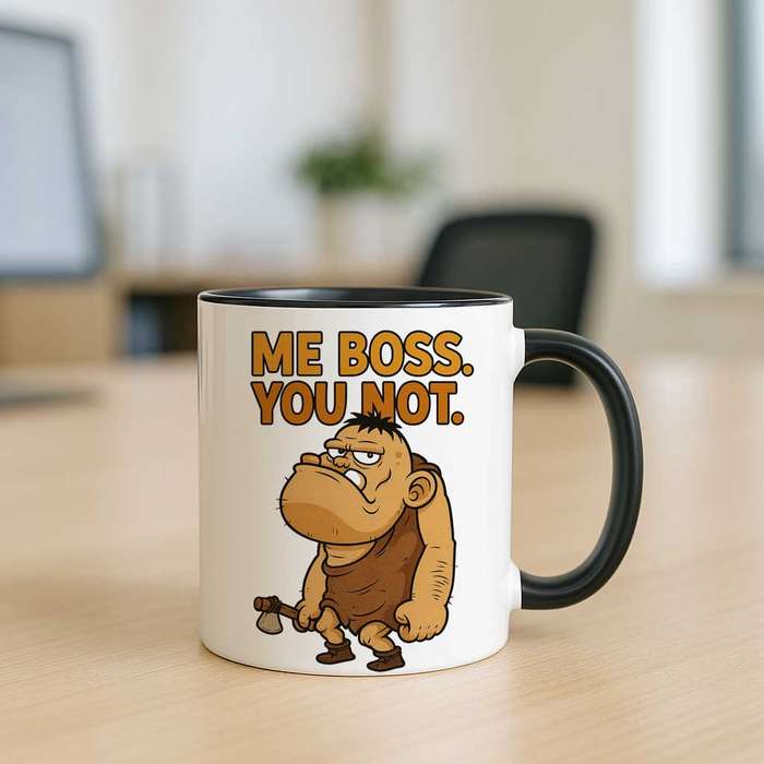 Boss Mug  Me Boss. You Not. | Funny Caveman Office Gift South Africa
