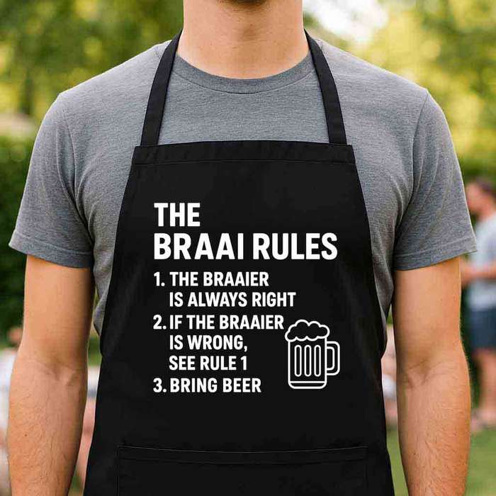 Braai Apron  The Braai Rules | Funny South African Braai Gift