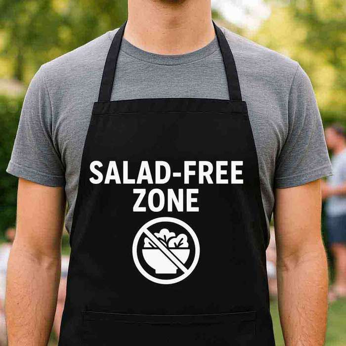 Braai Apron  Salad-Free Zone | Funny South African Braai Gift