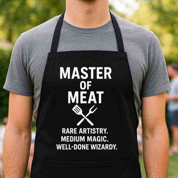Braai Apron  Master of Meat | Funny Braai Gift for Braai Masters