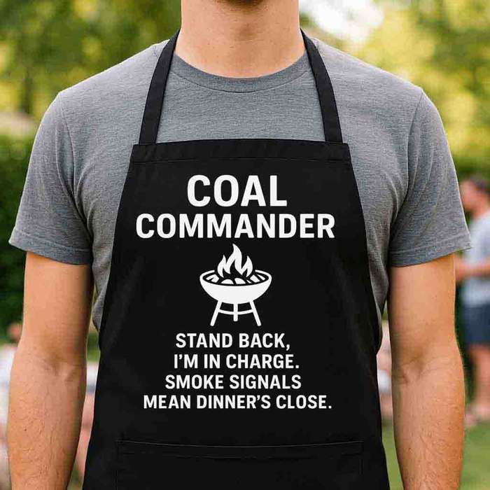 Braai Apron  Coal Commander | Funny Braai Gift for Braai Masters