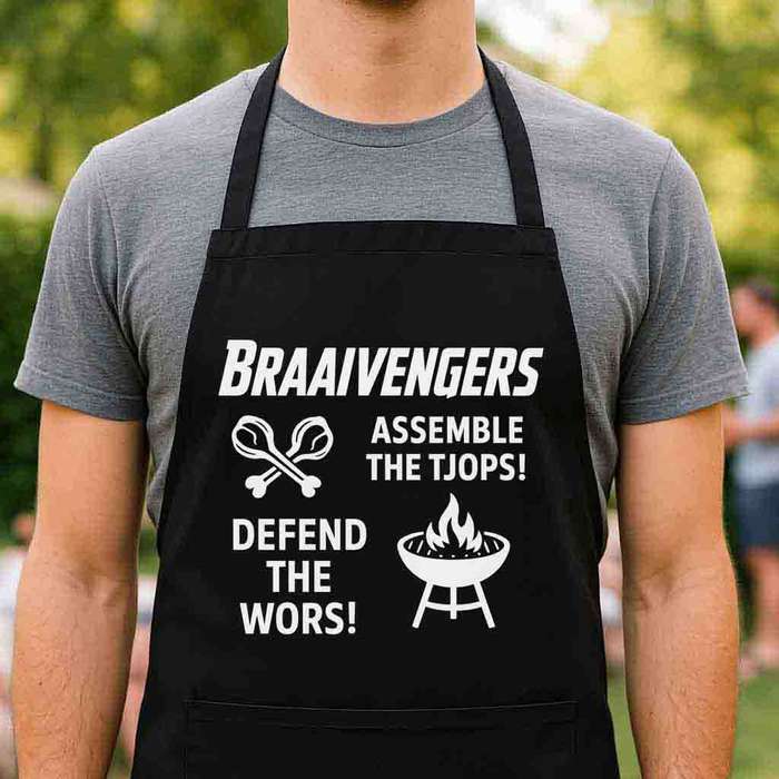 Braai Apron  Braaivengers | Funny Braai Gift for Braai Masters