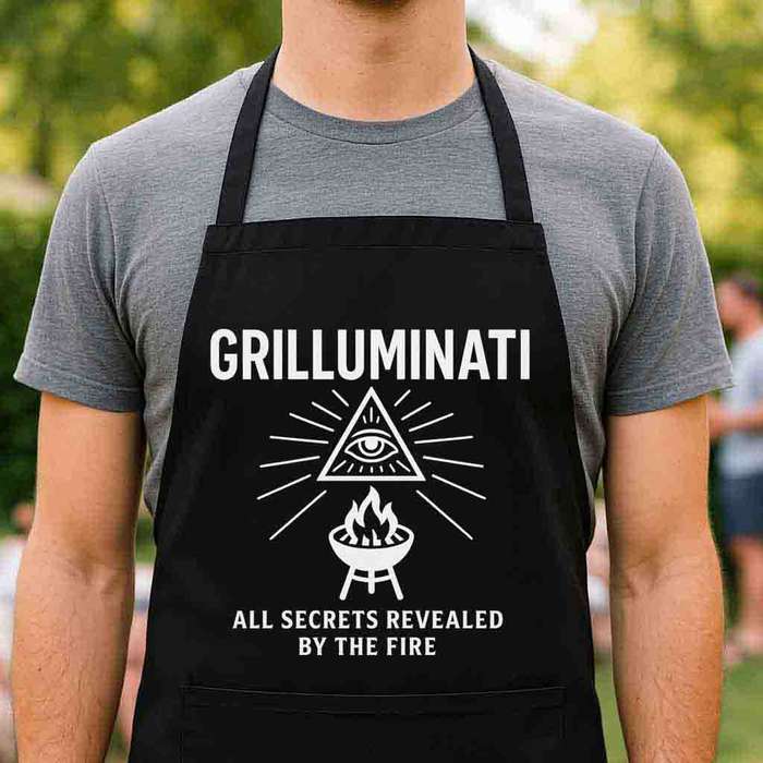 Braai Apron  Grilluminati | Funny Braai Gift for Braai Masters