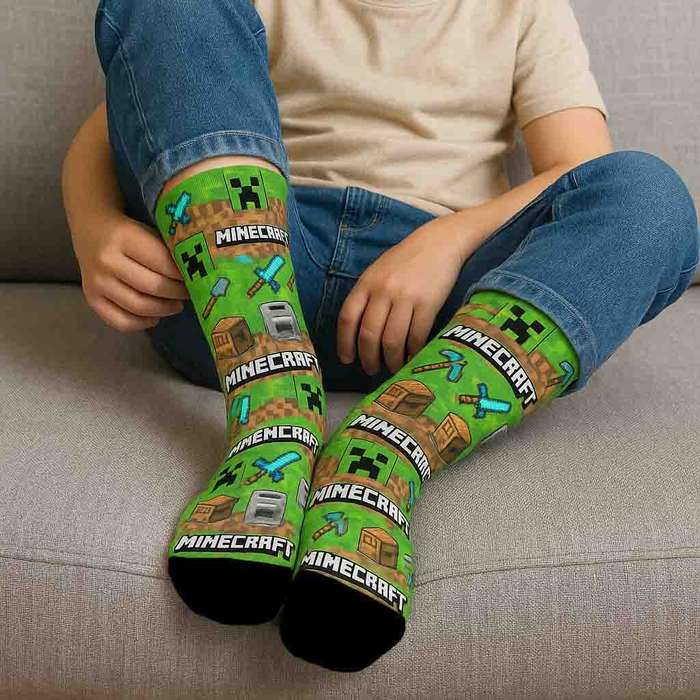 Minecraft Creeper & Tools Socks South Africa