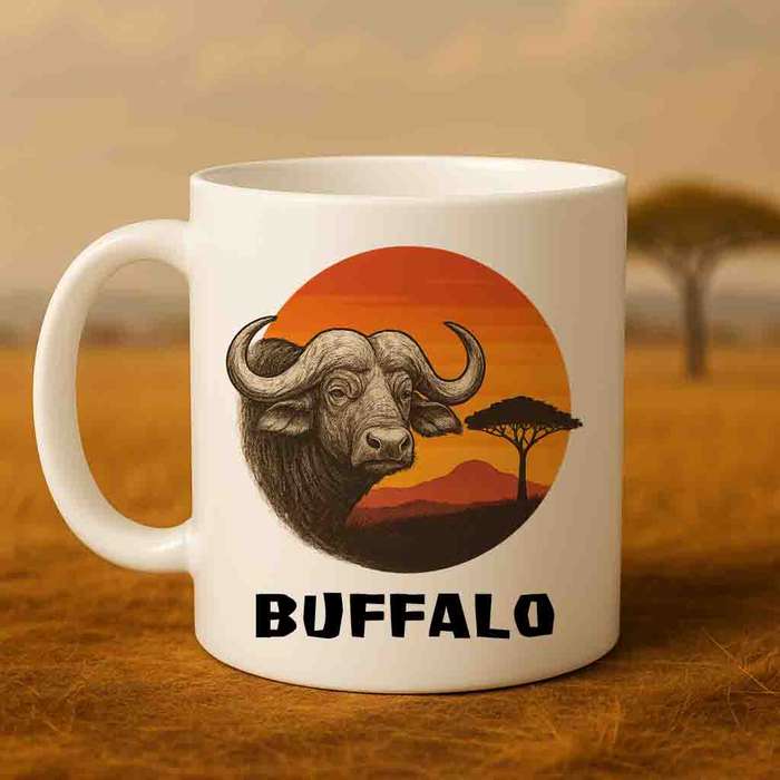 Wildlife Mug  Buffalo Coffee Mug